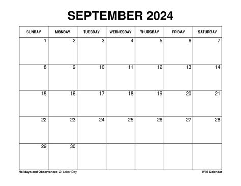 Print 2024 September Calendar Blank 2020 Torie Marguerite