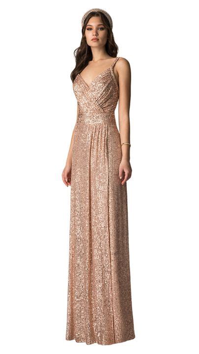 Rose Gold Sequins Evening Dress With Slit Uk8 Buy Online In South Africa