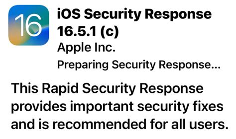 Apple Releases Revised Rapid Security Response Updates For For Iphone Ipad And Mac