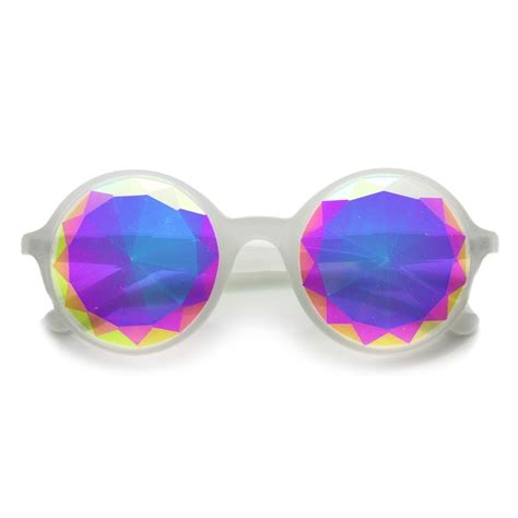 Unique Retro Round Crystal Kaleidoscope Lens Sunglasses 9627 Retro Eyewear Retro Glasses