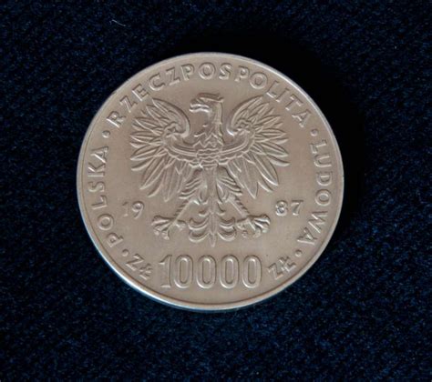 Polish Silver Coin From With An Image Of Pope John Paul Ii A