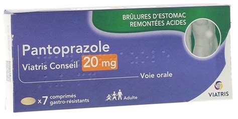 Pantoprazole Viatris Conseil 20 Mg Brûlures D’estomac