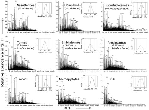 Thermograms Of Total Ion Intensity Tii Upper Right And Summed Download Scientific Diagram