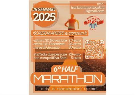 Half Marathon Montecatini Terme 26 Ene 2025 World S Marathons