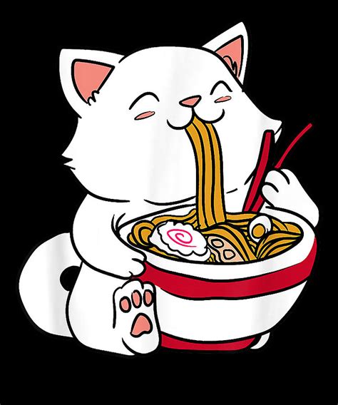 Exhilarating Things Kawaii Cat Eating Ramen Noodles Japanese Food Anime