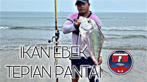 Strike Ikan Ebek Di Dalam Mini Surfcasting Game Sumitoyo Braided