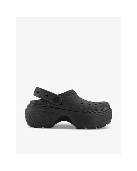 Crocs™ Stomp Logo-embellished Rubber Clogs in Black | Lyst