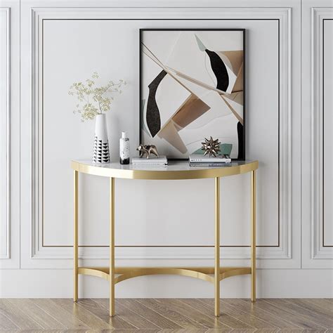 Half Circle Table Console Table Styling Palmer House Modern Entryway