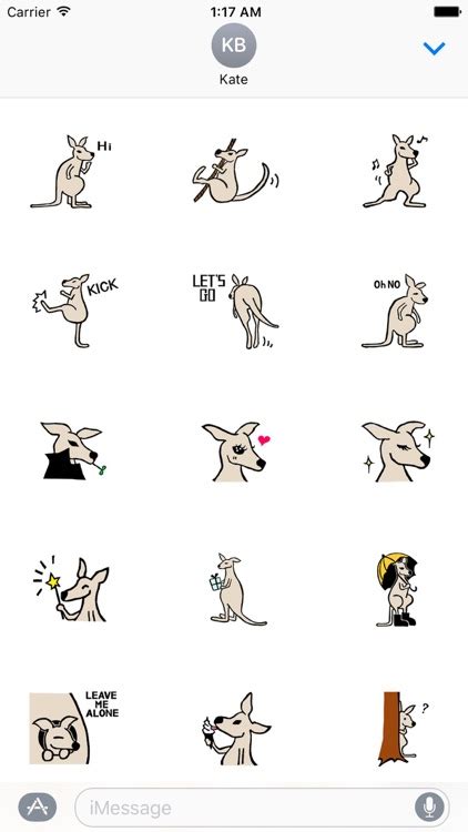 Kangaroo Emoji Sticker by Quang Tran Vinh