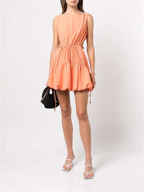 Simkhai Beaded Belt Detail Mini Dress Orange FARFETCH