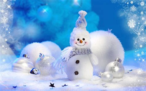 Winter Snowman Wallpaper