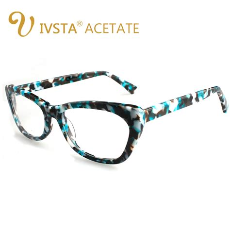 Ivsta Cat Eye Women Glasses Frame Solid Handmade Acetate Spring Hinge