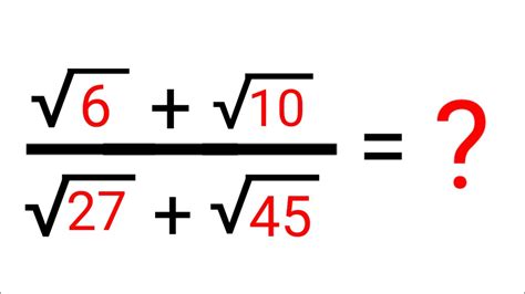 Nice Square Root Math Simplification YouTube