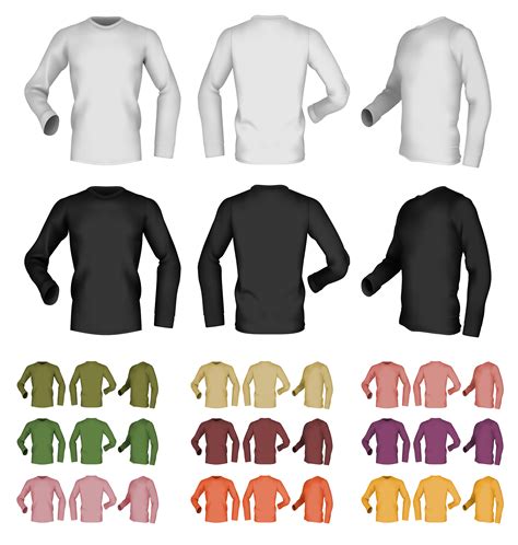 Blank Long Sleeve Shirt Template