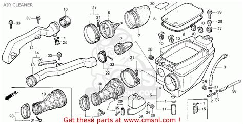 Honda Trx250r Fourtrax 250r 1986 G Usa Air Cleaner Schematic Partsfiche