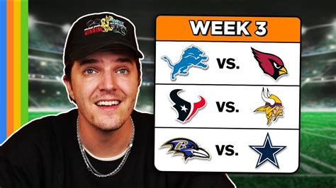 Predicting Every Week 3 Nfl Game Youtube