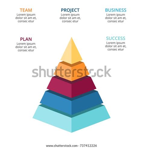 Vector D Pyramid Infographic Growth Diagram Stock Vector Royalty Free