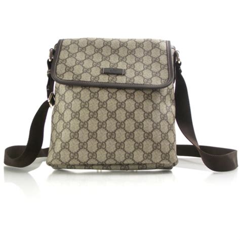 Gucci Gg Plus Monogram Small Flap Messenger Bag Beige Dark Brown 13016 Fashionphile