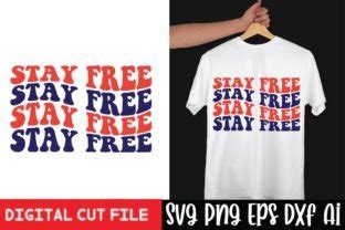 Stay Free SVG Wavy Text Cut File Graphic By Ak Artwork Creative Fabrica