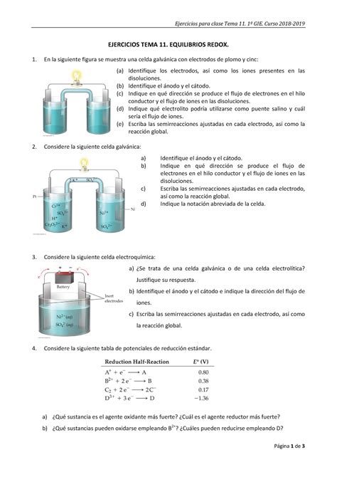 Relaci N De Problemas Tema Ejercicios Para Clase Tema Gie