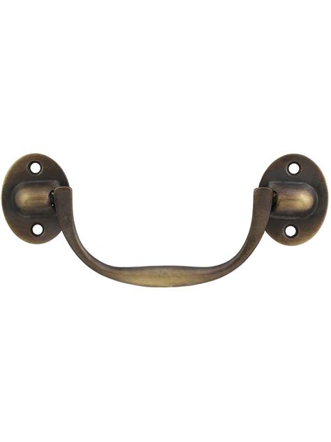 Classic Brass Bail Pull In Antique By Hand Center To Center