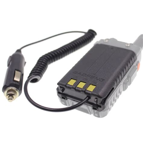 V Dc Car Charger Battery Eliminator For Baofeng Walkie Talkie Uv R