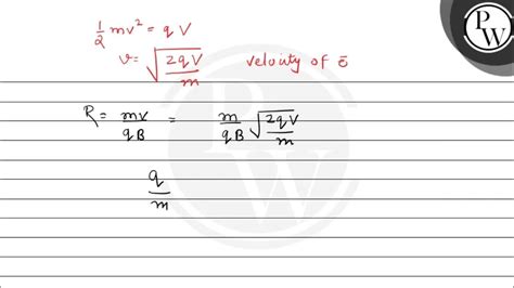 A Particle Of Mass M Carrying Charge Q Is Accelerated B