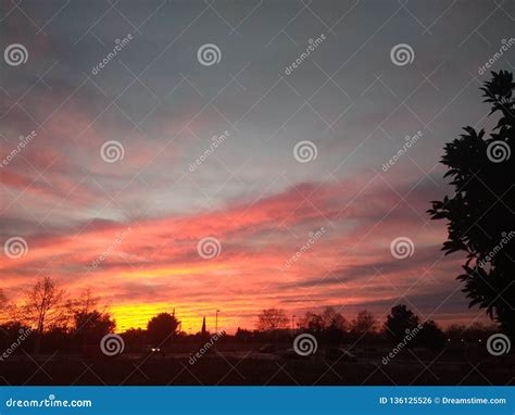 And The Sky Turns Red Stock Photo Image Of Receives 136125526