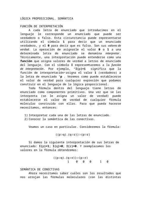 Docx L Gica Proposicional Sem Ntica Pdfslide Net