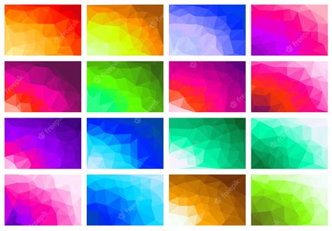 premium vector set polygon abstract