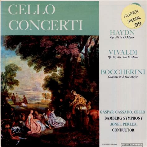 Boccherini Haydn Vivaldi Gaspar Cassado Cello Concertos Rare