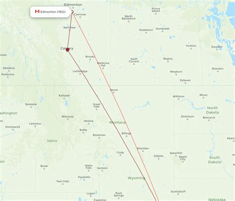 All Flight Routes From Denver To Edmonton Den To Yeg Flight Routes