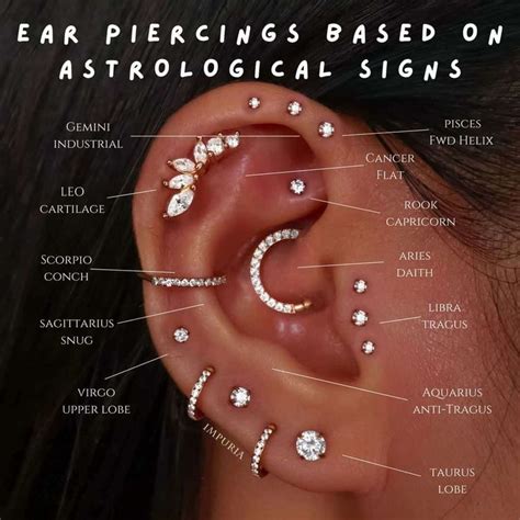 Different Types Of New Ear Piercing Ear Piercings Chart Piercing