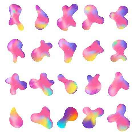 Premium Vector Liquid Gradient Shapes Vector Design Modern Abstract