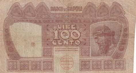 Banknote Italy Lire Banco Di Napoli