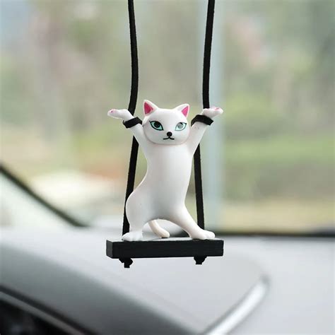 Car Pendant Creative Cute Branch Cat Rearview Mirror Pendant Car