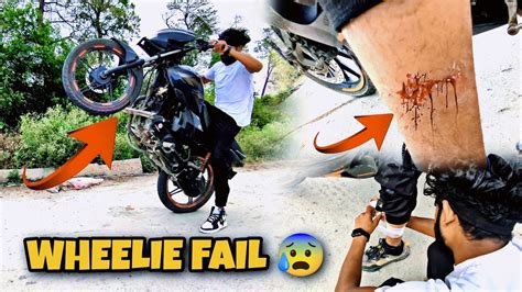 Wheelie Fail Splendor Stunt Fail Bhai Ka Cr H Ho Gaya Stunt