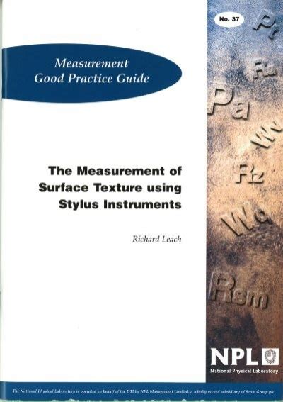 The Measurement Of Surface Texture Using Stylus Instruments NPL