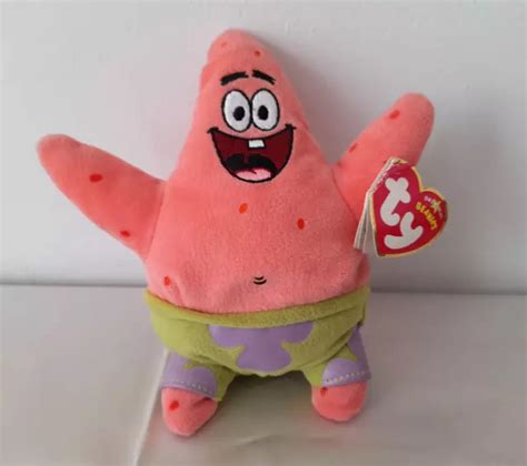 TY BEANIES NICKELODEON SPONGEBOB SQUAREPANTS PATRICK STAR Soft Plush