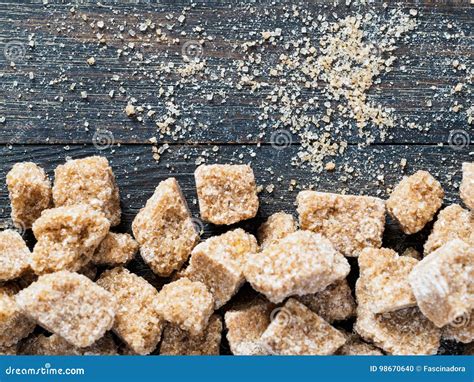 Rushy Raw Sugar Cubes Close Up Stock Photo Image Of Culinary Brown