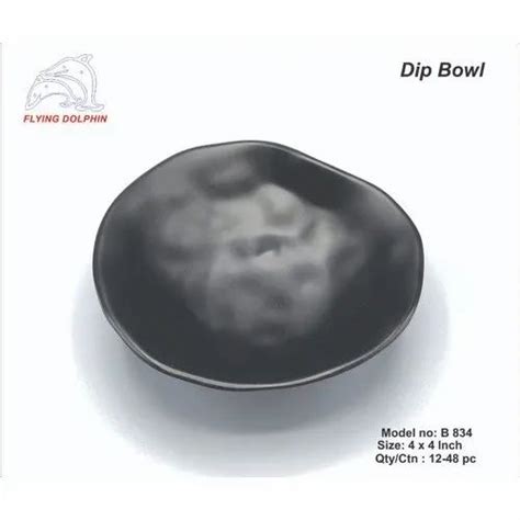 Flying Dolphin 4 X 4 Inch Melamine Black Dip Bowl At Best Price In