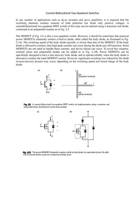 Current Bidirectional Two Quadrant Switches A Currentbidirectional