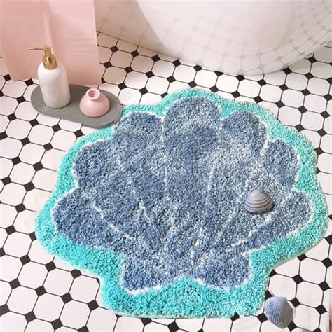 3 Piece Bathroom Rug Set Starfish Seashell Beach Contour