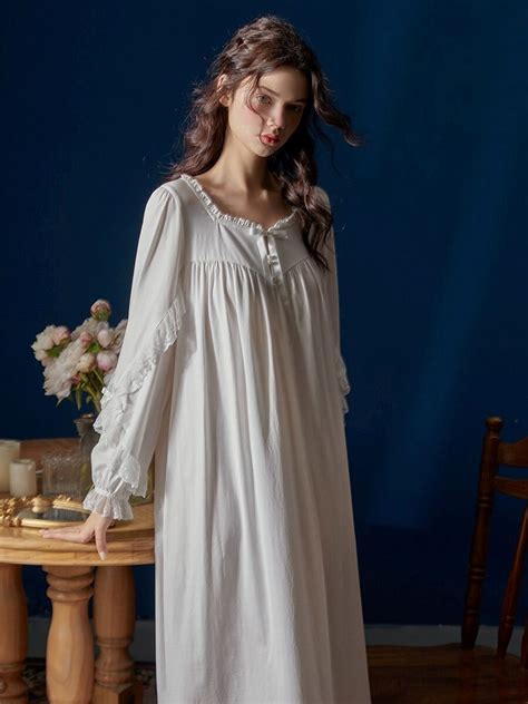 Vintage Victorian Cotton Nightgown Edwardian Cotton Etsy