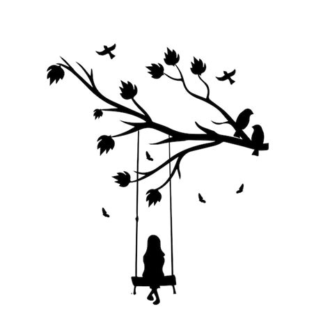 Tree Swing Silhouette