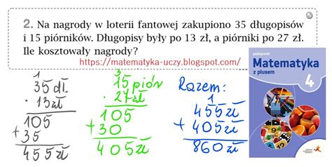 Matematyka Uczy Zad I Oraz Zagadka Str Matematyka Z Plusem