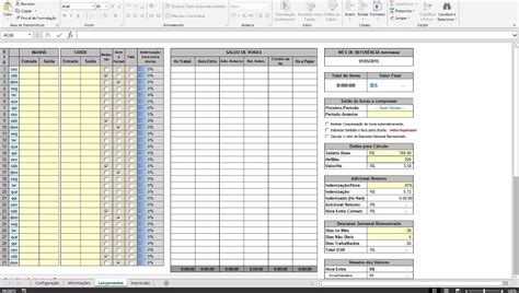 Controle De Ponto No Excel Como Fazer Planilha De Horas Trabalhadas