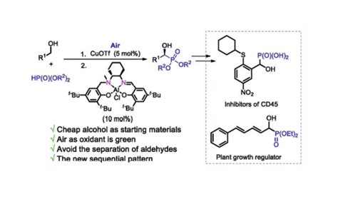 The Sequential C H Oxidation Asymmetric Phosphonylation Of Primary