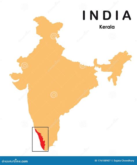 India Map Showing Kerala