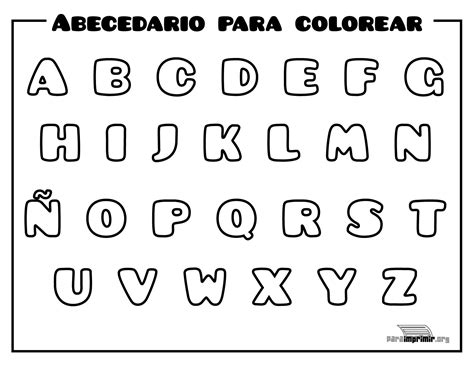 Abecedario Completo Para Colorear E Imprimir Imagui